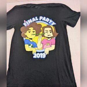 Game Grumps Final Party 2019 Live Event Tour Tee Shirt Black  Loc/Dates Smal